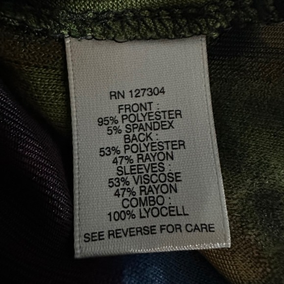 John Mark Velvet Embroidered Tunic Top NWT Floral Sleeve‎ Sz 2X Mix Media Ruched - Picture 10 of 12